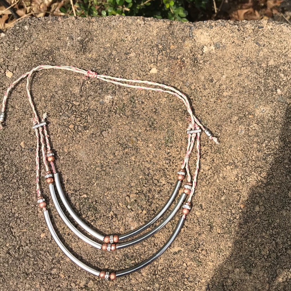 Silver tribal necklace